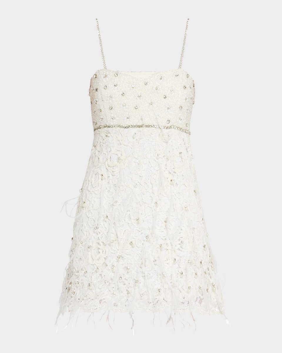 Brianne Embellished Lace Mini Dress